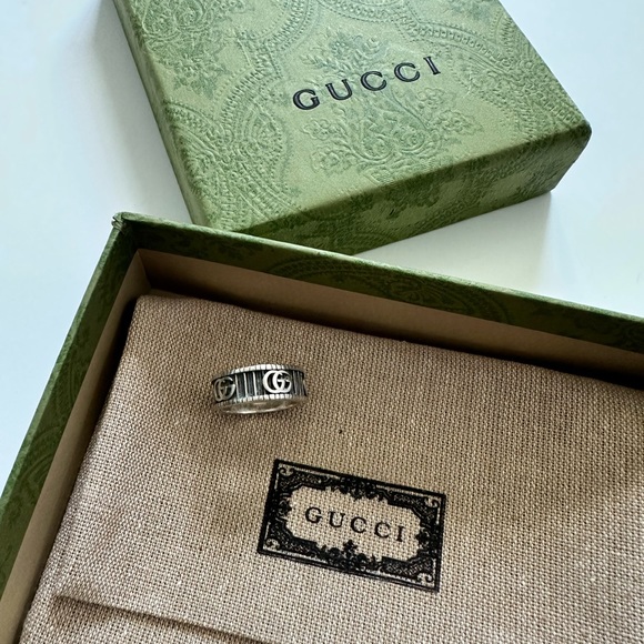Gucci Ring with double G in silver - Picture 3 of 7